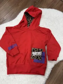 BABYDOLL レッド フード付きトレーナー90