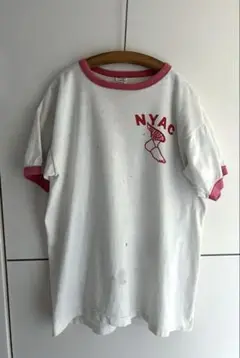 80s チャンピオン リンガーtシャツ USA製 染み込み L ウイングフット