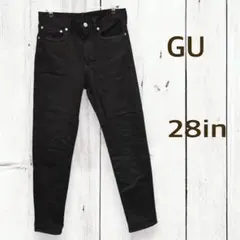 ジーユー/ストレッチスリムジーンズ/ブラック/ストレッチデニム/28インチ