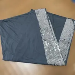 スパンコール付き大判ストール チャコールグレー