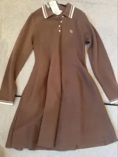 【CHICO】ブラウン ポロシャツスタイル ワンピース Fサイズ
