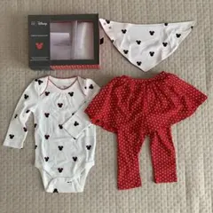 ベビーギャップ　ディズニー　ミニーちゃん　ボディスーツセット