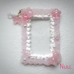 07⋈﻿ホイップデコ⋈﻿トレカケース⋈﻿ミルキーピンク×ホワイト⋈﻿