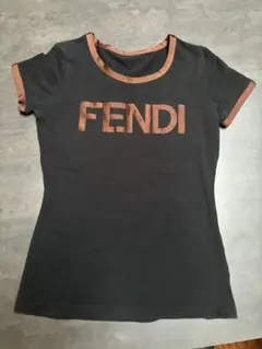 ★FENDI 半袖 Tシャツ ブラック ブラウン ロゴのサムネイル