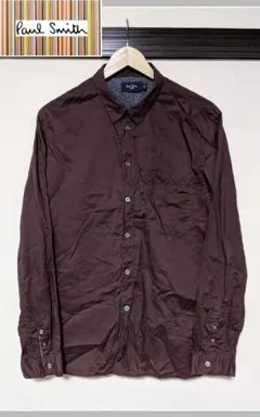 【Paul Smith】長袖シャツ/総柄/ドット柄/ビッグ/ロゴ/美品