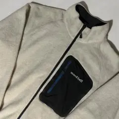 【Ｌ】montbell フリースジャケット Lサイズ クリーム