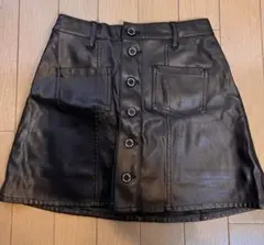 repipi armarioミニスカートXS 合成皮革140-150美品 レピピ