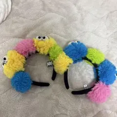 カラフルポンポンカチューシャ2個セット