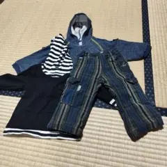 ボトムスとフード付きトップスセット