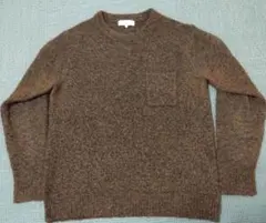 【美品】BEAMS　ブラウン ポケット付き ニット セーター
