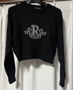 Rady ブラック 刺繍入りニット S