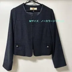 卒業式　入学式　セレモニー　ノーカラー　ジャケット　ネイビー　M grove