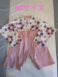 花柄 着物風ロンパース 90cm 女の子 ひな祭り 袴