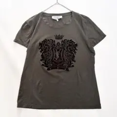 1728 イヴサンローラン リヴゴーシュ フロッキープリントTシャツ YSLロゴのサムネイル