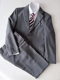 【使用1回】150cm スーツ 5点セット ダークグレー