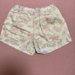 GU コーデュロイ　花柄ショートパンツ　150cm