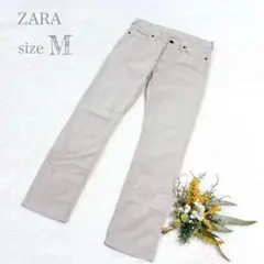 【ザラ】ZARA レディース ストレートパンツ シンプル ホワイト M
