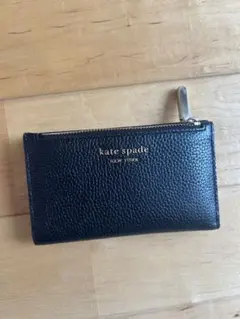 kate spade 二つ折り財布 コンパクト財布 黒