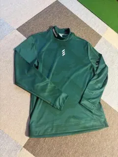 adidas golf/グリーン 長袖 モックネック シャツ　新品未使用