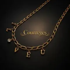 美品 Courreges クレージュ ロゴチャーム ネックレス ゴールド 希少のサムネイル