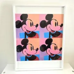 アンディウォーホル ミッキー 額縁入り ポスター イラスト ウォールアート