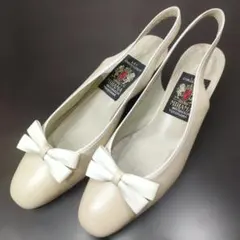 新品未使用　MIHAMA　ミハマ　パンプスハイヒール　リボン　　24.5cm