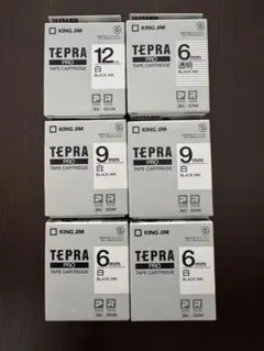 キングジム テプラPRO テープカートリッジ 6個まとめ売りのサムネイル
