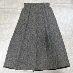 80s Rudder 昭和レトロ 小花柄 ロングフレアスカート ウエストゴム M