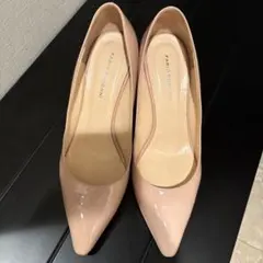 FABIO RUSCONI ベージュ ポインテッドトゥパンプス　38