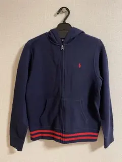POLO ラルフローレン M 150 160 ネイビー　ジップパーカー　美品