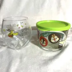 ディズニー　グラス　保存容器　２個セット