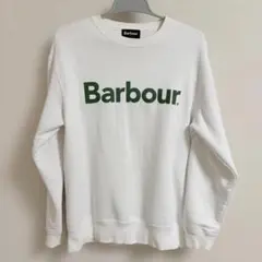 バブアー Barbour エッセンシャル ロゴ スウェット トレーナー 白 Sのサムネイル