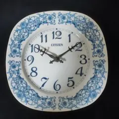 シチズンの陶磁器製「皿時計」【ジャンク品】