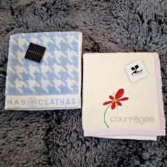 CLATHAS 　クレイサス　クレージュ　タオル　　ハンカチ 2枚　未使用タグ付