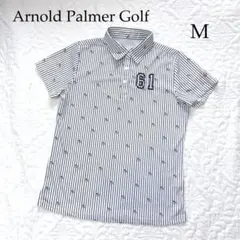 【美品/春〜】Arnold PalmerGOLF ストライプ半袖ウェア　M