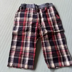familiar チェック柄 半ズボン　サイズ100 ファミリア　赤チェック