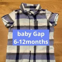 【6-12months】babyGap 半袖シャツロンパース カバーオール