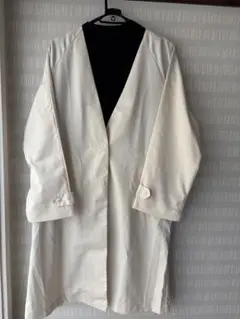 新品　オフホワイト ロングコート　ショコラフィーローブ