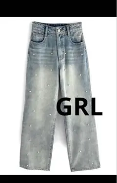 グレイル　フリージア パールストレートデニムパンツ[cu457]