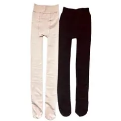 裏起毛タイツ 2枚 レディース 着圧 ストッキング風 透け感 タイツ