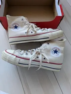 コンバース オールスター J HI 日本製 ホワイト　生成り 23cm