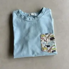 センスオブワンダー★キッズ動物柄Tシャツ★水色★サイズ130のサムネイル