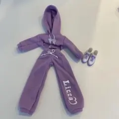 3点セット上下靴のみ　Licca フード付きスウェットセット