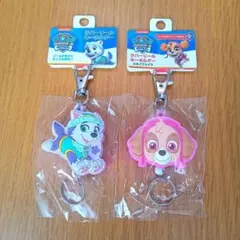 パウパトロール　ラバーリールキーホルダー　スカイ　エベレスト　2点セット