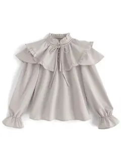 GRL　つけ襟付きフリルブラウス　2way