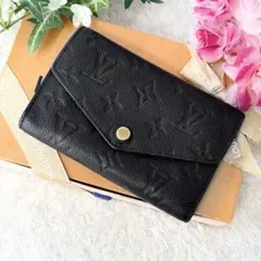 ✨極美品✨ルイヴィトン アンプラント キュリーズ コンパクト 三つ折り財布 黒