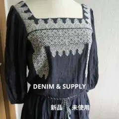 美品 Dot & Stripes 手刺繍 ボリューム袖 インド製 フラワーレース