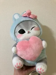 モフサンド mofusand うさにゃんBIGぬいぐるみ ブルー