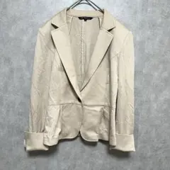 【23区】訳あり/テーラードジャケット/M/ベージュ/伸縮性/オンワード/