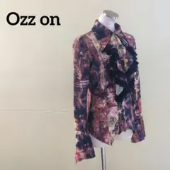 ozz on Japanマルチカラーロング ストレッチブラウスシャツ宗教柄のサムネイル
